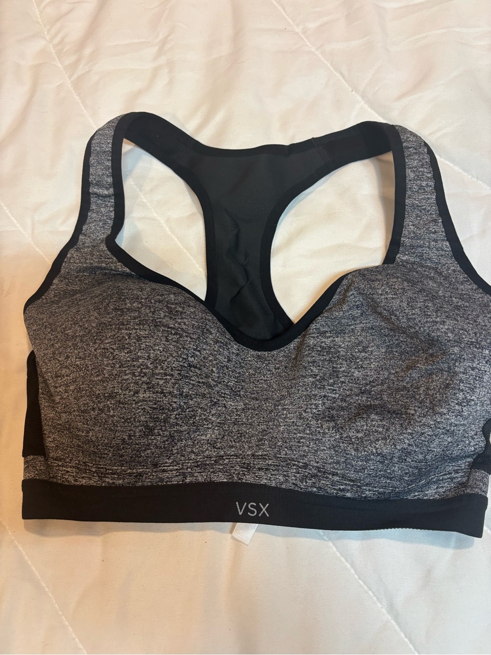 VSX Charcoal Heather Racerback Sports Bra 34D